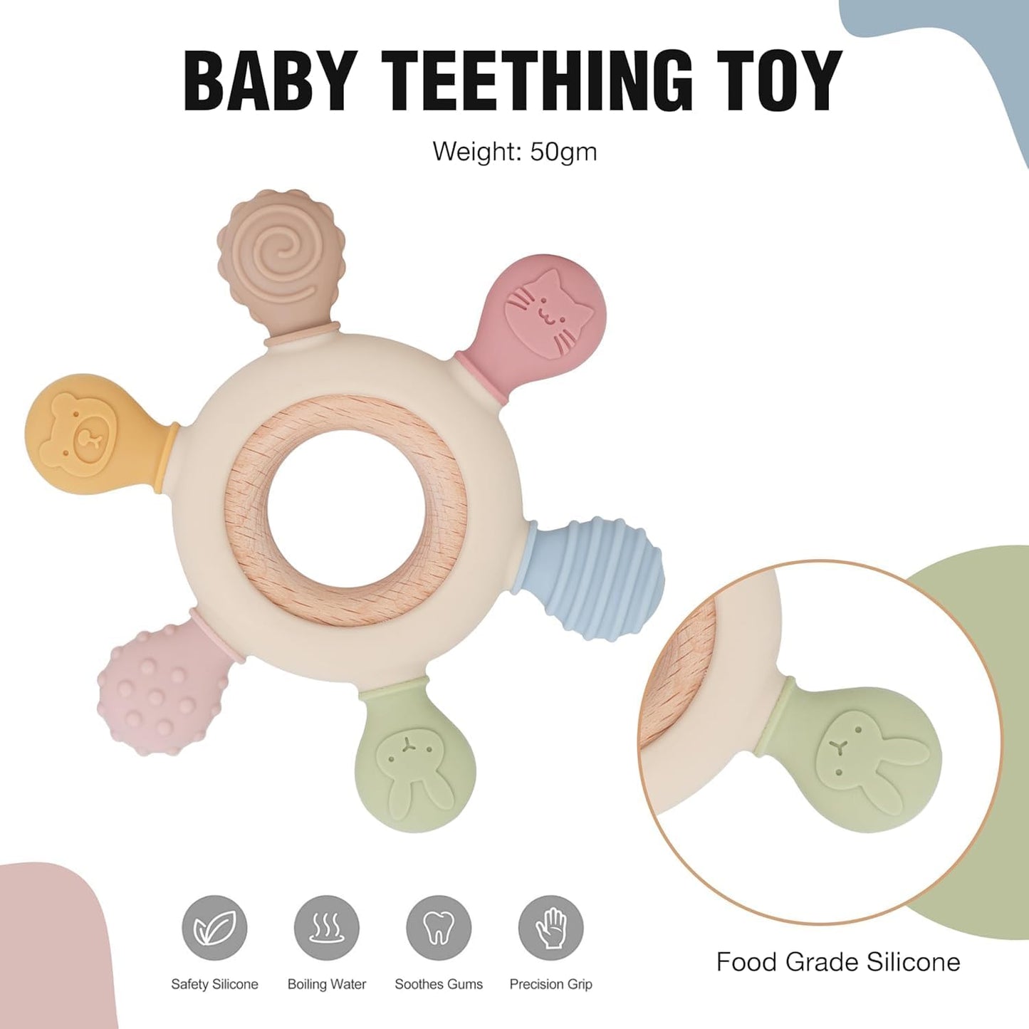 baby silicon teether toy