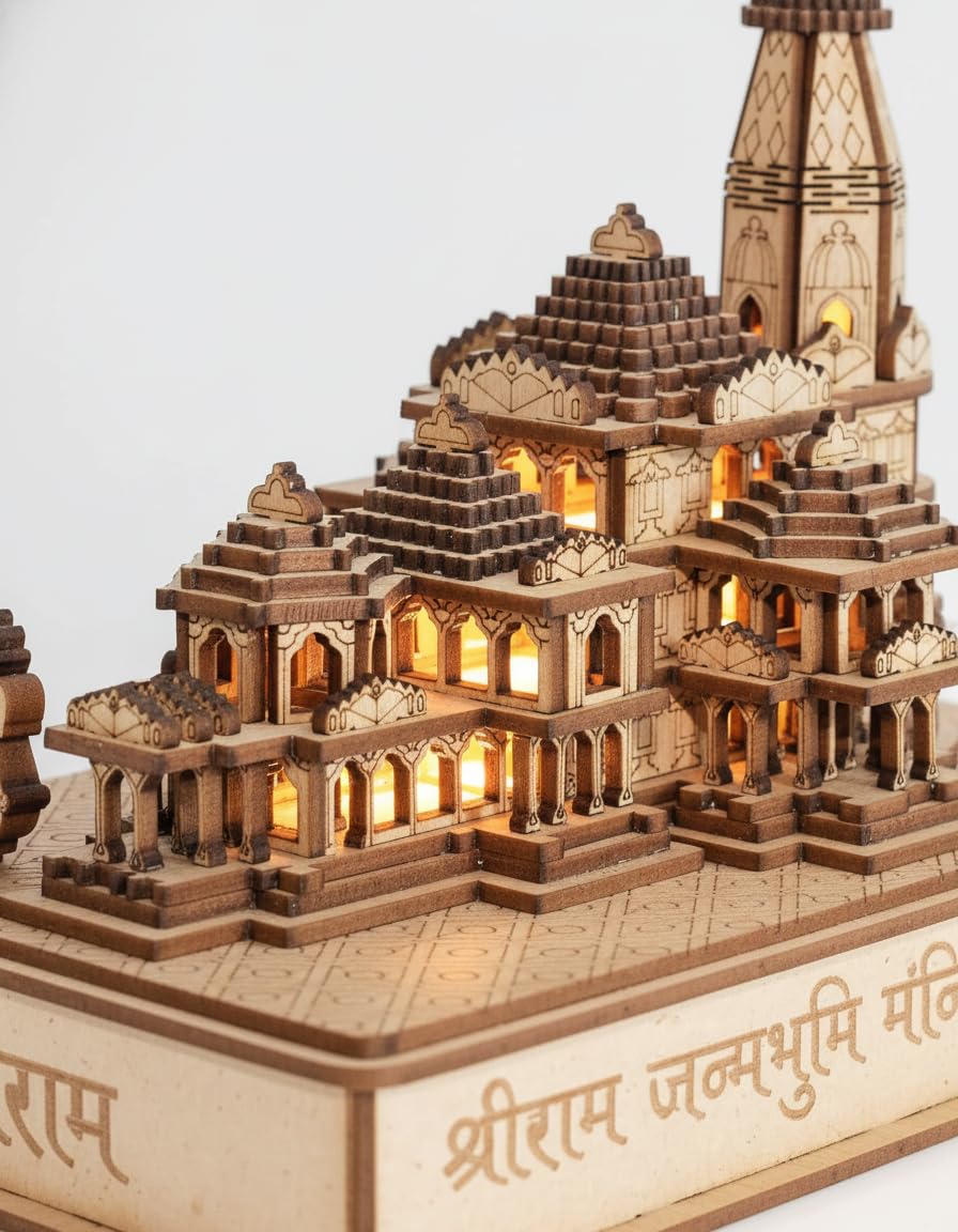 wooden ram mandir model
