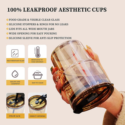 Glass Sipper With Straw