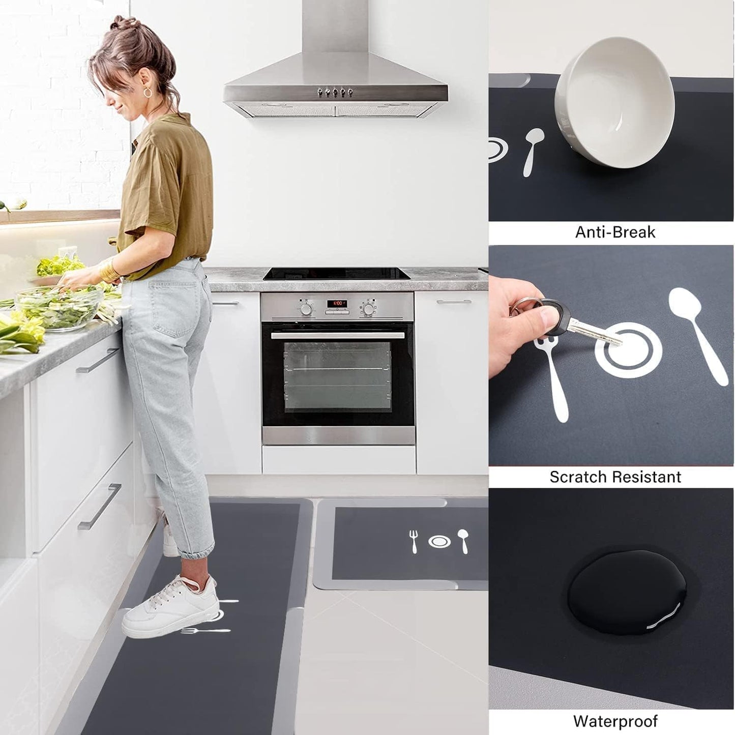 double kitchen mat