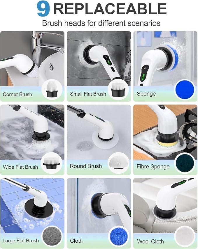 9 in 1 electric scrubber