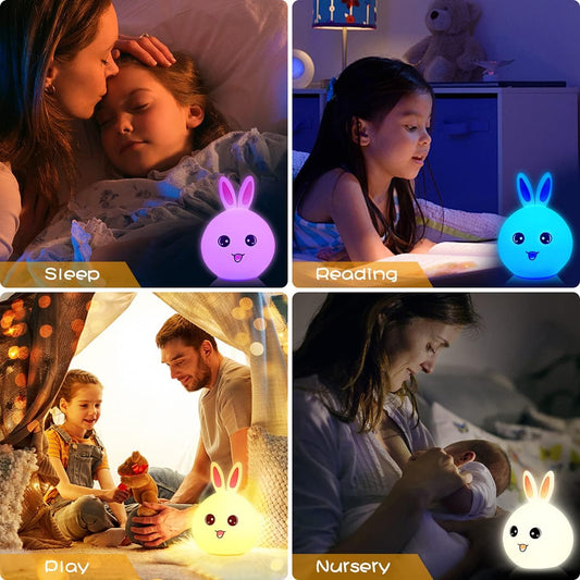 Silicone rabbit lamp