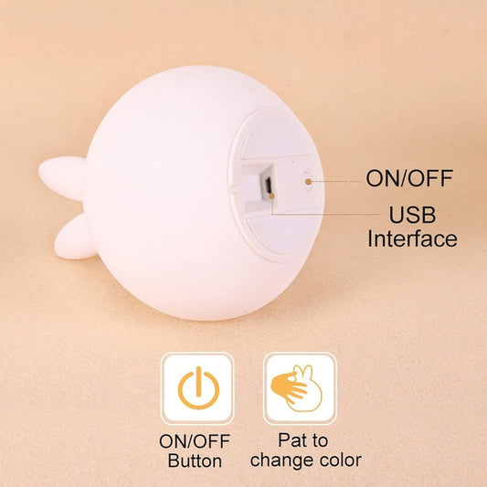 Silicone rabbit lamp