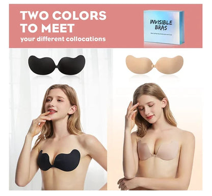 Sticky Push Up Mango Bras Strapless Backless Breast Lift Bras For Women Wedding Dresses Reusable