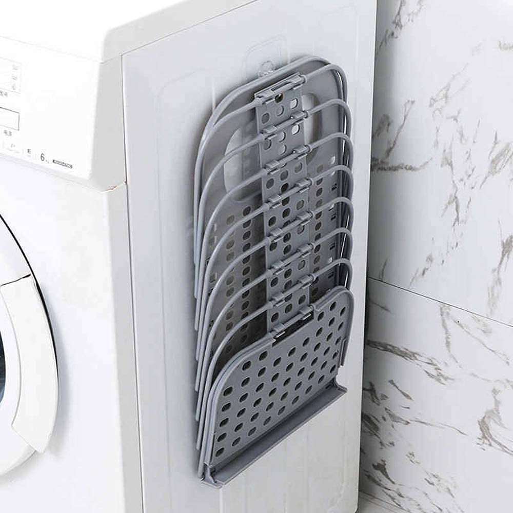 wall mounted hanging laundry basket toiletry organization