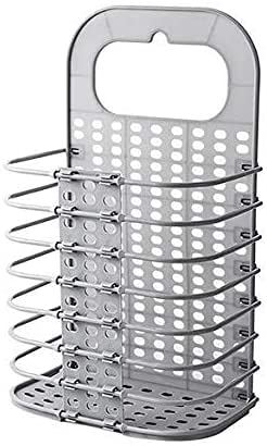 wall mounted hanging laundry basket toiletry organization