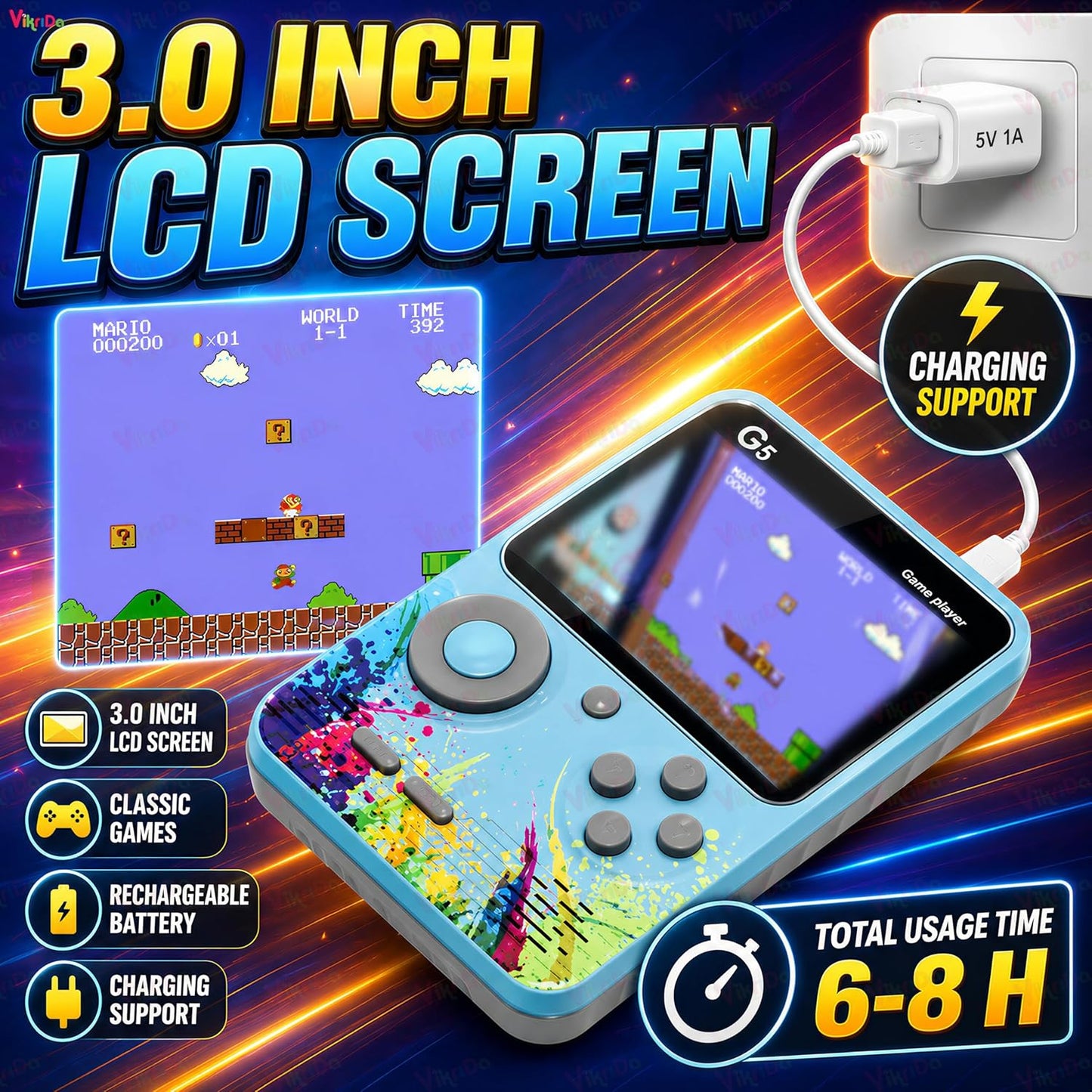 g5 kids handheld game console