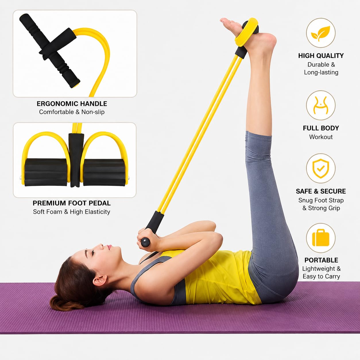 yoga pedal puller resistance band