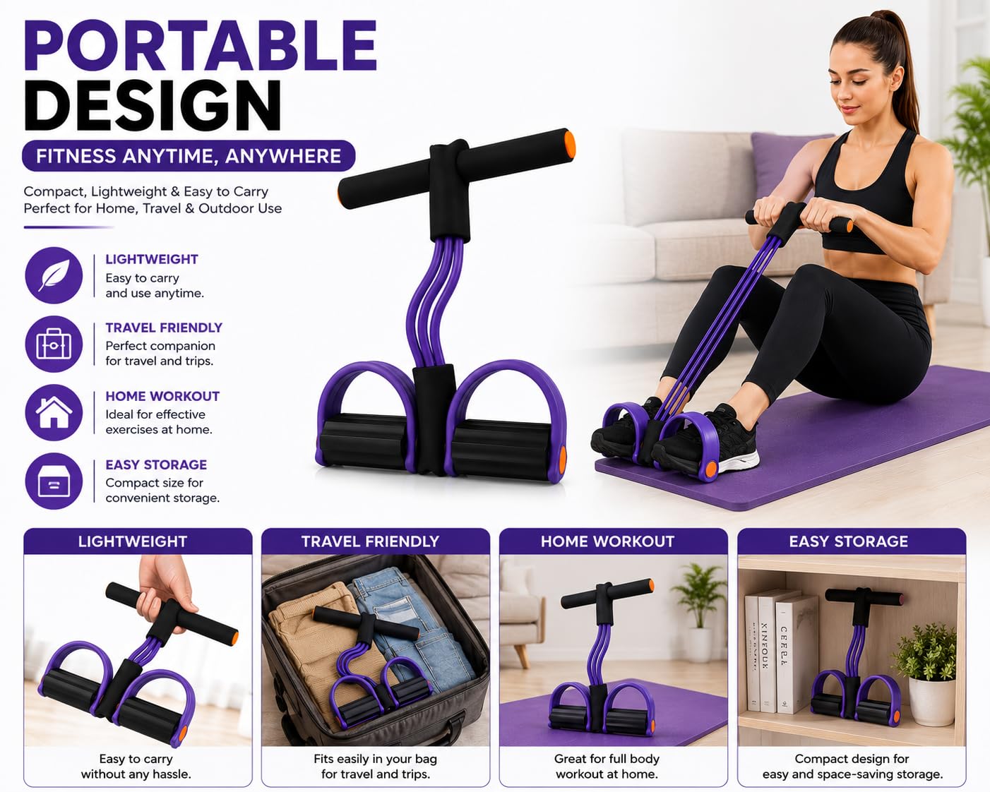 yoga pedal puller resistance band