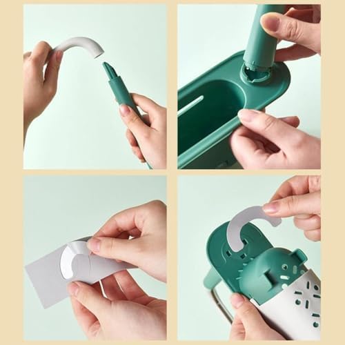 sink storage rack adjustable expandable kitchen sink organizer with towel bar and drain basket