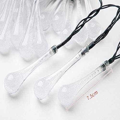 LED Water Drop Rain Droplets Decorative Fairy String Lights