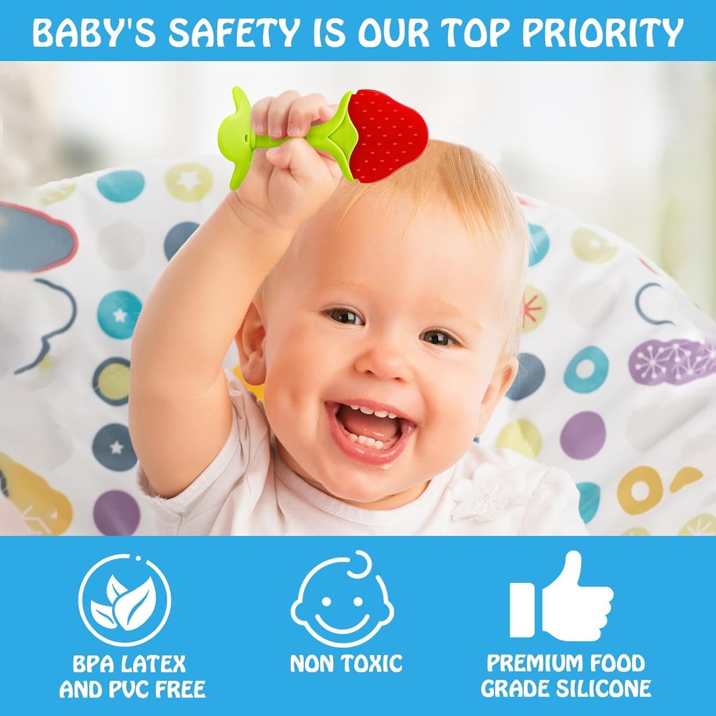 baby teething toys (pack of 3)