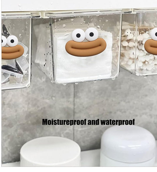 Mini Drawer Storage Box - Transparent Cartoon Bathroom Cabinet with Drawer Shelf