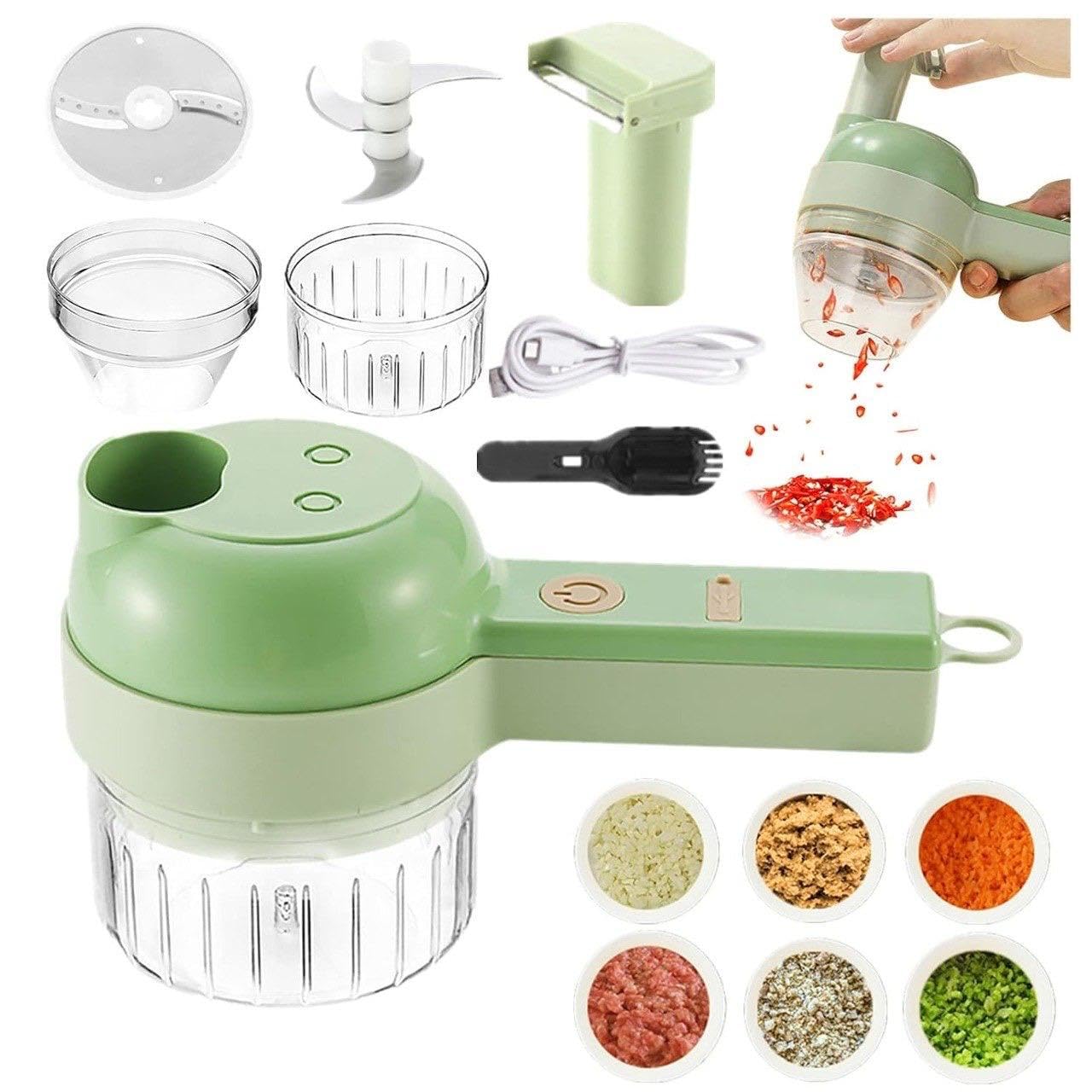 4 in 1 portable electric vegetable cutter set