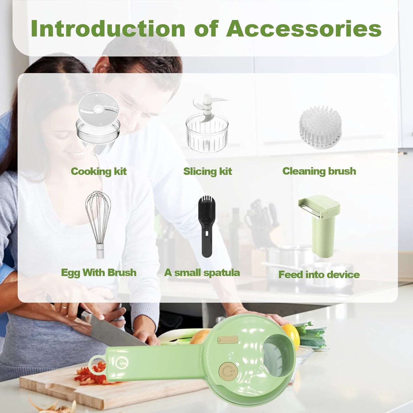 4 in 1 portable electric vegetable cutter set