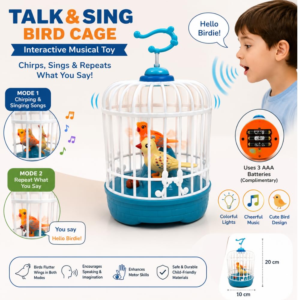 talking & repeating bird toy for kids