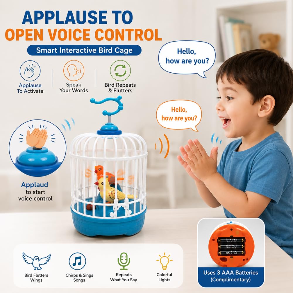 talking & repeating bird toy for kids