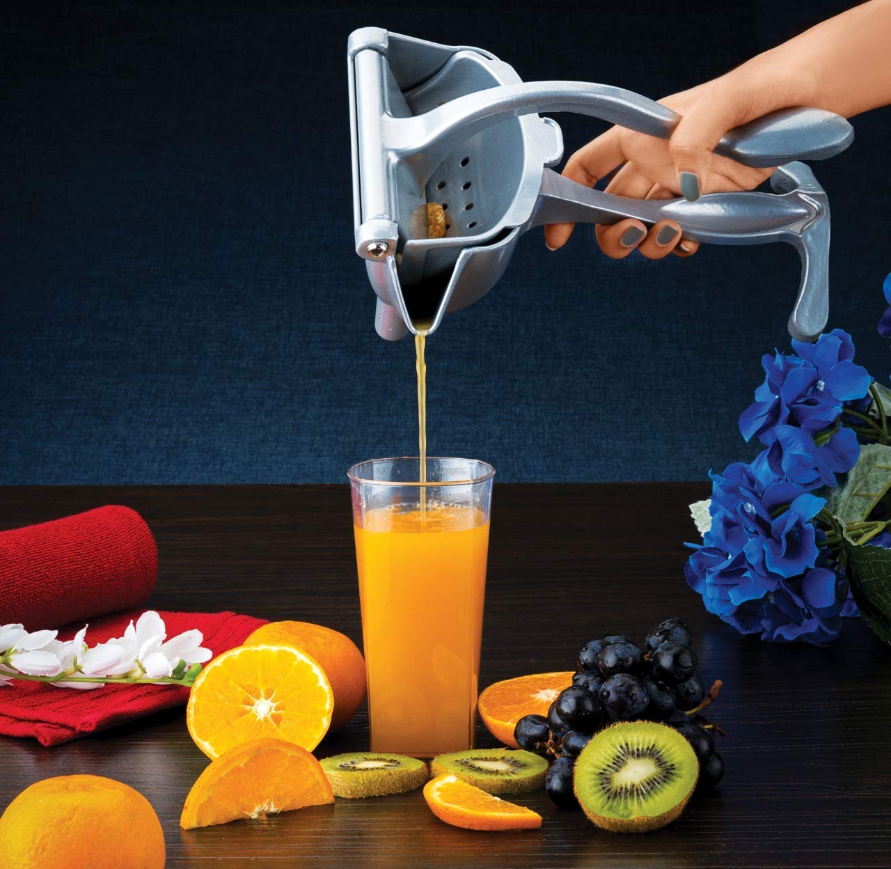 manual fruit juicer press, heavy duty stainless steel citrus squeezer