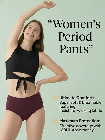 Women's Period Panty | Leakproof Menstrual Underwear (Maroon)