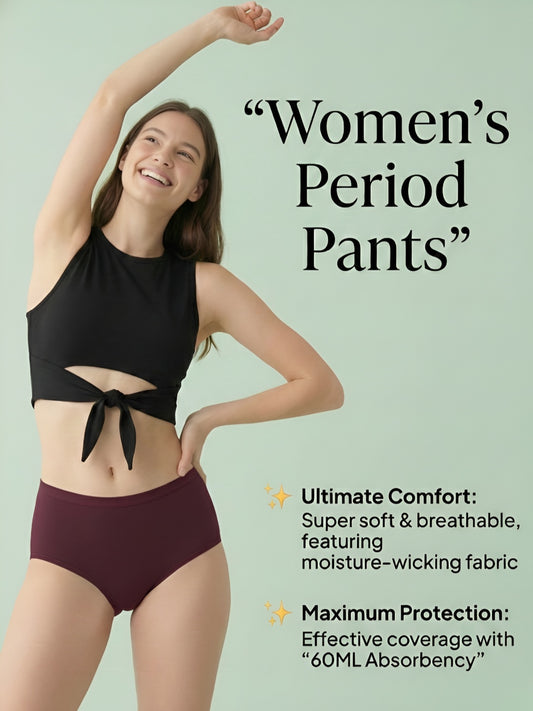 Women's Period Panty | Leakproof Menstrual Underwear (Maroon)