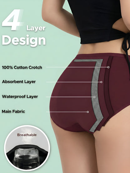 Women's Period Panty | Leakproof Menstrual Underwear (Maroon)
